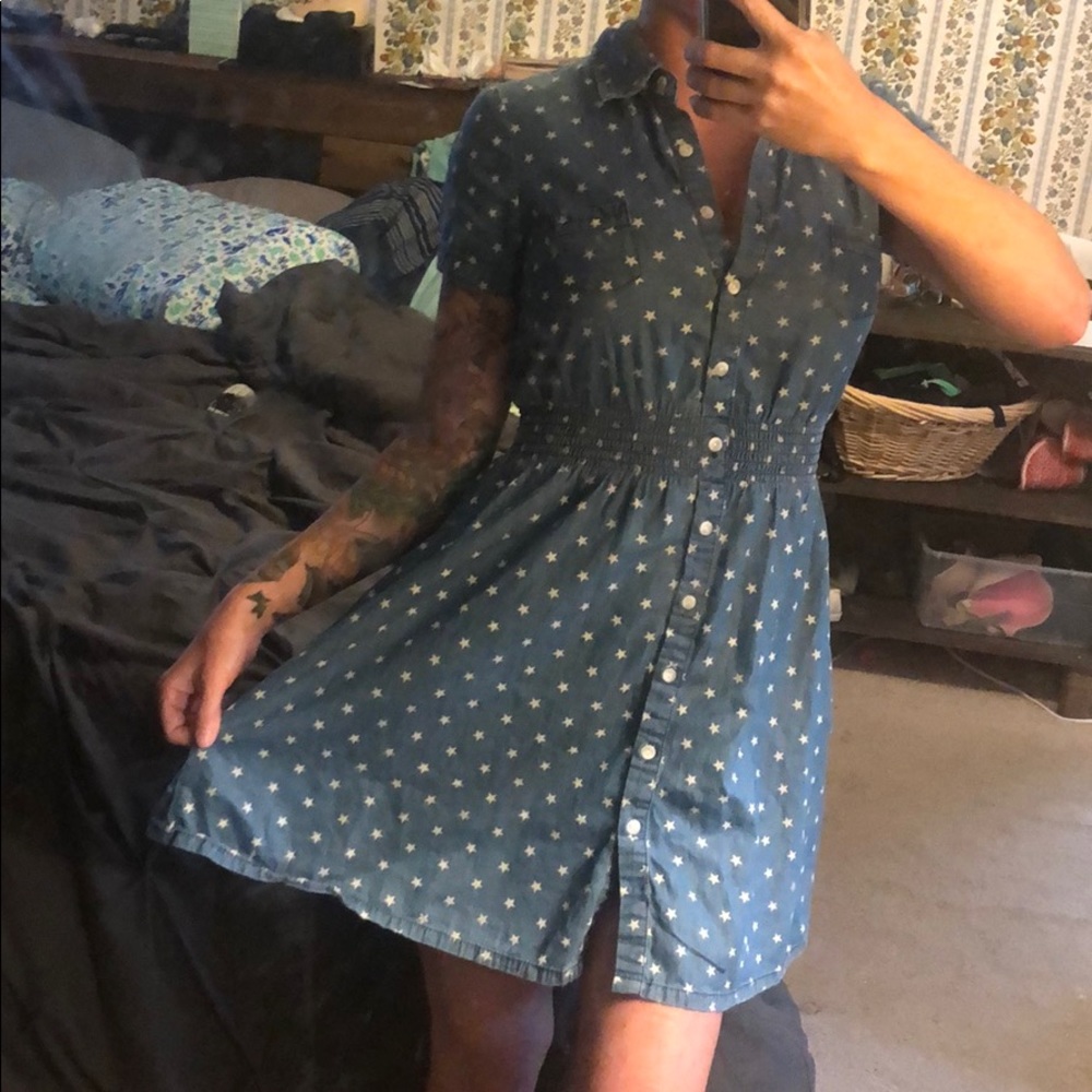 Cute denim shirt dress, size small